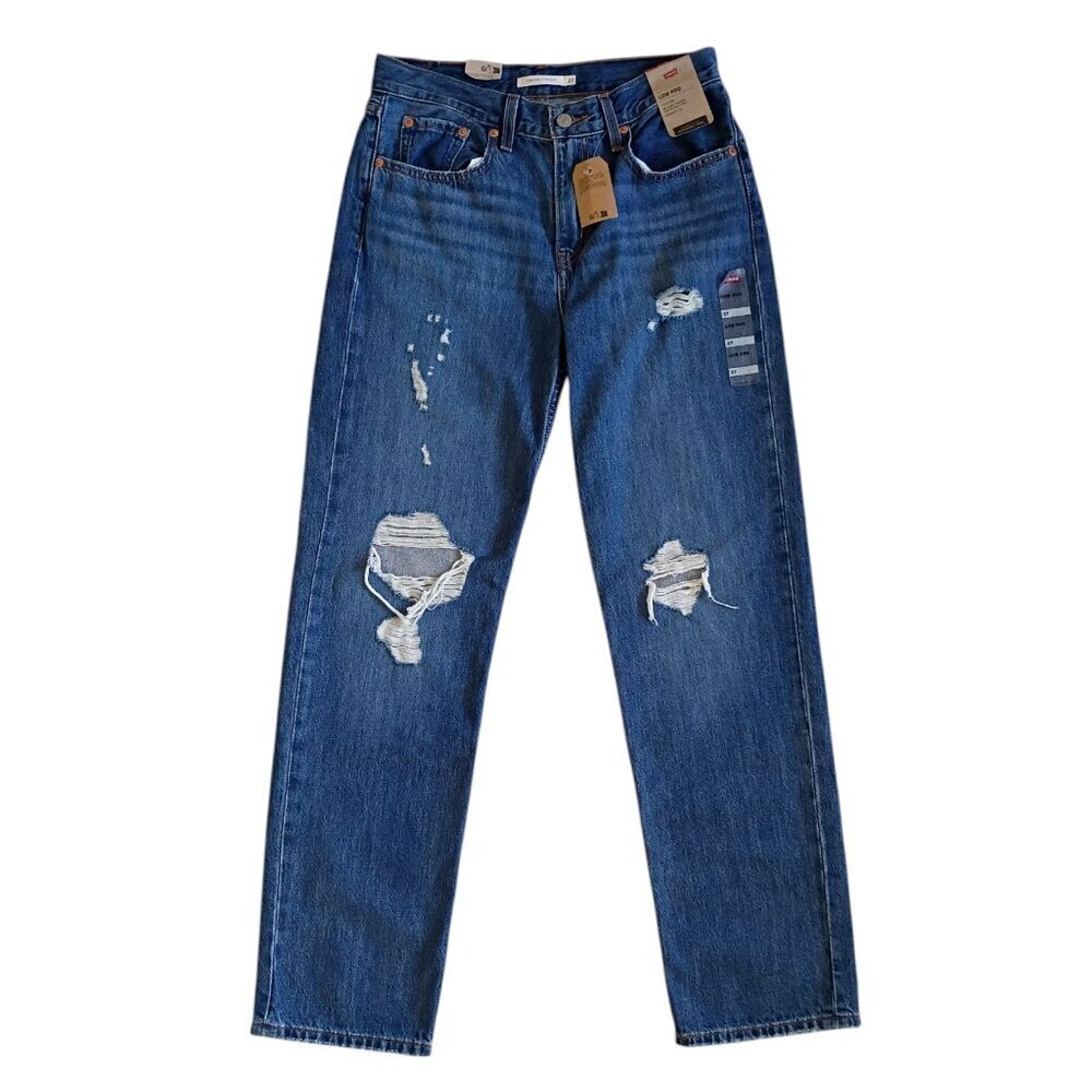 Levi's Womens Low Pro Relaxed Straight Jeans Light Wash Size 27 Mid Rise Vintage - Picture 2 of 12